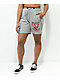 Broken Promises Batwing Grey Banded Sweat Shorts - Thumbnail image 1 of 5