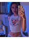 Broken Promises Batwing White Crop Tank Top - Thumbnail image 3 of 4