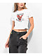 Broken Promises Batwing White Ribbed Crop T-Shirt - Thumbnail image 1 of 3