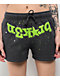 Broken Promises Beware Grey Rhinestone Sweat Shorts - Thumbnail image 3 of 3