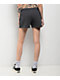 Broken Promises Beware Grey Rhinestone Sweat Shorts - Thumbnail image 2 of 3
