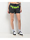 Broken Promises Beware Grey Rhinestone Sweat Shorts - Thumbnail image 1 of 3