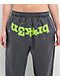 Broken Promises Beware Rhinestone Grey Sweatpants - Thumbnail image 3 of 8