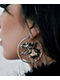 Broken Promises Big Bark Silver Hoop Earrings - Thumbnail image 3 of 4