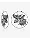 Broken Promises Big Bark Silver Hoop Earrings - Thumbnail image 2 of 4