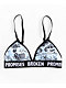 Broken Promises Blasted Blue Triangle Bralette - Thumbnail image 1 of 2