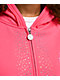 Broken Promises Bougie Rhinestone Pink Zip Hoodie - Thumbnail image 4 of 8
