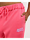 Broken Promises Bougie Rhinestoned Pink Baggy Sweatpants - Thumbnail image 3 of 6