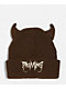 Broken Promises Brown Horn Beanie - Thumbnail image 1 of 3