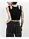 Broken Promises Buckle K9 Black Crop Tank Top - Thumbnail image 2 of 6