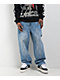 Broken Promises Chain Link Blue Wash Denim Jeans - Thumbnail image 2 of 6