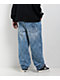 Broken Promises Chain Link Blue Wash Denim Jeans - Thumbnail image 1 of 6