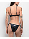 Broken Promises Chrome Web Black High Leg Bikini Bottom - Thumbnail image 2 of 5