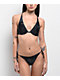 Broken Promises Chrome Web Black High Leg Bikini Bottom - Thumbnail image 1 of 5