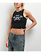 Broken Promises Chromium Black Lace Up Crop Tank Top - Thumbnail image 1 of 4