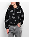 Broken Promises Chuck Black Crop Fleece Quarter Zip Hoodie - Thumbnail image 1 of 3