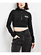 Broken Promises Chuck Black Half Zip Crop Top - Thumbnail image 1 of 2
