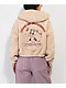 Broken Promises Cry Later Cream Half Zip Crop Tech Fleece Hoodie - Thumbnail image 1 of 7