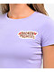 Broken Promises Cry Later Purple Crop T-Shirt - Thumbnail image 3 of 3