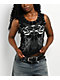Broken Promises Cybercore Black Crop Tank Top - Thumbnail image 1 of 5