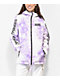 Broken Promises Emotional Wreck Purple & White Tie Dye Snowboard Jacket - Thumbnail image 2 of 9