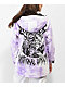 Broken Promises Emotional Wreck Purple & White Tie Dye Snowboard Jacket - Thumbnail image 1 of 9