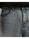 Broken Promises Enamored Rhinestone Light Blue Wash Loose Fit Shorts - Thumbnail image 4 of 5