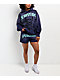 Broken Promises Endless Rhinestoned Navy Wash Hoodie - Thumbnail image 5 of 5