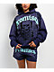 Broken Promises Endless Rhinestoned Navy Wash Hoodie - Thumbnail image 1 of 5