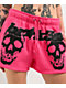 Broken Promises Faceless Pink Rhinestone Sweat Shorts - Thumbnail image 3 of 10