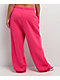 Broken Promises Faceless Rhinestone Pink Wide Leg Sweatpants - Thumbnail image 4 of 7