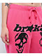 Broken Promises Faceless Rhinestone Pink Wide Leg Sweatpants - Thumbnail image 6 of 7