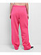Broken Promises Faceless Rhinestone Pink Wide Leg Sweatpants - Thumbnail image 2 of 7