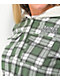 Broken Promises Fangs camisa de franela con capucha a cuadros verde