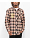 Broken Promises Forget You Printed Brown & Orange Flannel Shirt - Thumbnail image 2 of 4