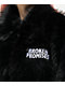 Broken Promises Graveyard Black Faux Fur Zip Jacket - Thumbnail image 3 of 3