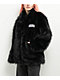Broken Promises Graveyard Black Faux Fur Zip Jacket - Thumbnail image 2 of 3