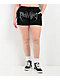 Broken Promises Graveyard Black Rhinestone Sweat Shorts - Thumbnail image 4 of 6