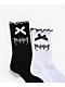 Broken Promises Graveyard Bow Black & White 2 Pack Crew Socks - Thumbnail image 2 of 2
