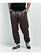 Broken Promises Graveyard Rhinestone Brown Sweatpants - Thumbnail image 1 of 4