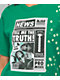 Broken Promises Headlines Splatter Green T-Shirt - Thumbnail image 3 of 3