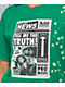 Broken Promises Headlines camiseta verde con salpicaduras