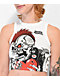 Broken Promises Heartthrob Skull White Crop Tank Top - Thumbnail image 3 of 5