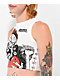 Broken Promises Heartthrob Skull White Crop Tank Top - Thumbnail image 4 of 5