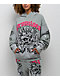 Broken Promises Hysteria Grey Rhinestone Hoodie - Thumbnail image 1 of 7