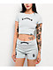 Broken Promises Innocence Light Blue Ribbed Crop T-Shirt - Thumbnail image 1 of 3