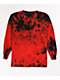 Broken Promises Kids' Wave Logo Red Tie Dye Long Sleeve T-Shirt - Thumbnail image 2 of 2