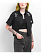 Broken Promises Last Time Black Crop Work Shirt - Thumbnail image 1 of 5