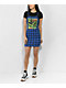 Broken Promises Leash vestido azul de cuadros