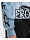 Broken Promises Liberty Blue & White 2fer Long Sleeve Crop Shirt - Thumbnail image 6 of 6